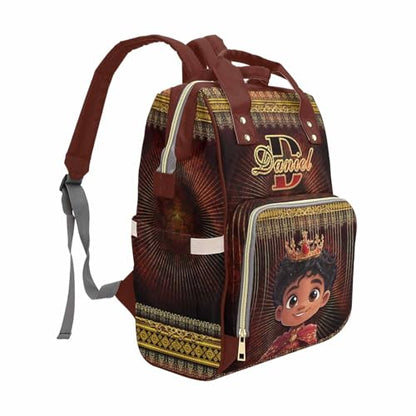 Newcos Custom Name Boy Baby Bags, Personalized Diaper Bag Backpack for Baby Mom, Customized Mommy Bag with Name Water Bottle for Newborn Women Baby Birthday Christmas Travel Tote Bag Birthday Brown - color: Patten 12