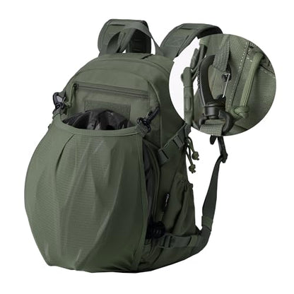 Mardingtop Small Tactical Backpack,Molle Hiking Backpack for Backpacking,Cycling and Biking,15L/25L Backpack - color: Ranger Green, size: 15L