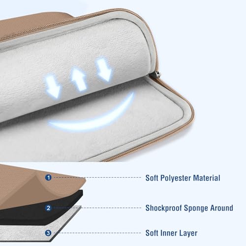 MOSISO Laptop Case 13 inch, Laptop Sleeve Compatible with MacBook Neo/Air/Pro 13 inch with A18/M5/M4/M3/M2/M1 Chip 2026-2016, Polyester Vertical Computer Sleeve Bag with Pocket, Bronze Brown - color: Bronze Brown, size: 13 inch