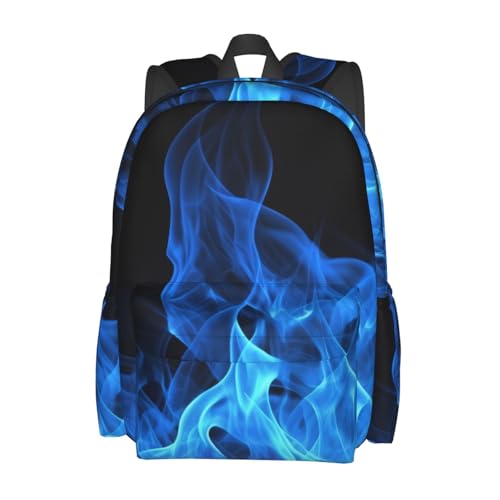 Blue Flame Travel Backpack for Men Women 15.6 inch Laptop Backpack Casual Daypack for Weekender - color: Blue Flame