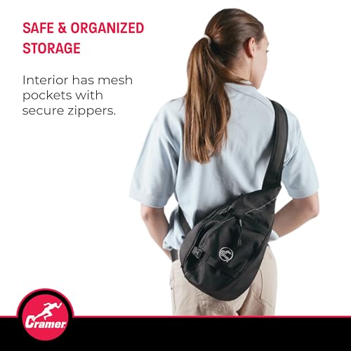 Cramer AT Messenger Pack for Athletic Trainers, Durable Over the Shoulder Sling Bag, Fanny Pack Alternative, Lightweight Training Kit Carries Essential Supplies, Including Tape and Scissors, Empty - style: Regular