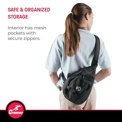 Cramer AT Messenger Pack for Athletic Trainers, Durable Over the Shoulder Sling Bag, Fanny Pack Alternative, Lightweight Training Kit Carries Essential Supplies, Including Tape and Scissors, Empty - style: Regular