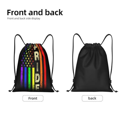 Rainbow Pride LGBT Drawstring Backpack Bag Sport Gym Dance Beach Travel Sackpack for Women Men - color: Lgbt_ddd00643