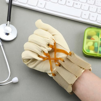 Cuffbow Deluxe Traction Exercise Glove Finger Flexion Exercise Glove for Handed Rehabilitation Increasing Strength Flexion of Joints and Fingers, Hand Exerciser, Small/Medium(Right) - color: Right