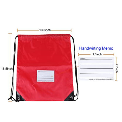 CODOBON 50 Pack Drawstring Bags,Bulk Draw String Backpack, DIY Gym Sports Cinch Bag Sackpack for Women Men, Red - color: Red
