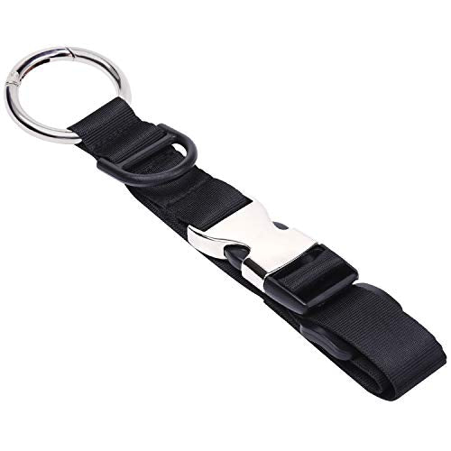 Wisdompro Jacket Gripper Strap, Add a Bag Luggage Straps Baggage Suitcase Belts Travel Accessories with Hook and D-Ring - Make Your Hands Free, Easy to Carry Your Extra Bags - Black - color: Black