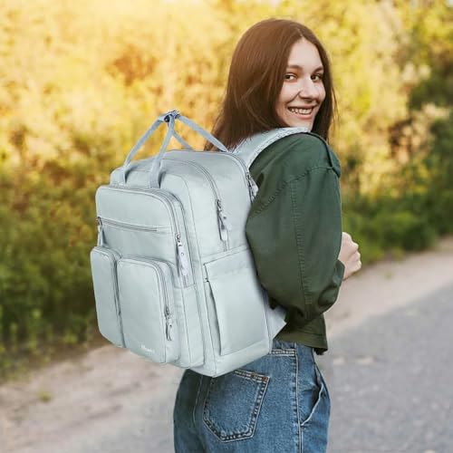 Mancro Travel Backpack for Women, Womens TSA Laptop Backpack with 15.6 Inches Laptop Compartment and Dry-Wet Pocket, Travel Daypack Weekend Backpack for Women, Blue - color: Blue