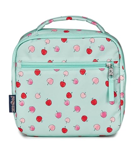 JanSport Lunch Break Insulated Cooler Bag - Leakproof Picnic Tote, Apple Orchard - color: Apple Orchard Magic Mint/Pink/Red