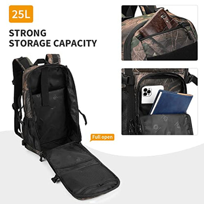HUNTVP Tactical Backpack Military MOLLE Backpack Hunting Rucksack Gear Assault Pack 25L WR - color: Camo-25l, size: 25L