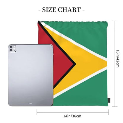 Guyana Flag Drawstring Bag Sport Gym Backpack Beach Travel Sack Draw String Yoga Bag For Men Women - color: Guyana Flag