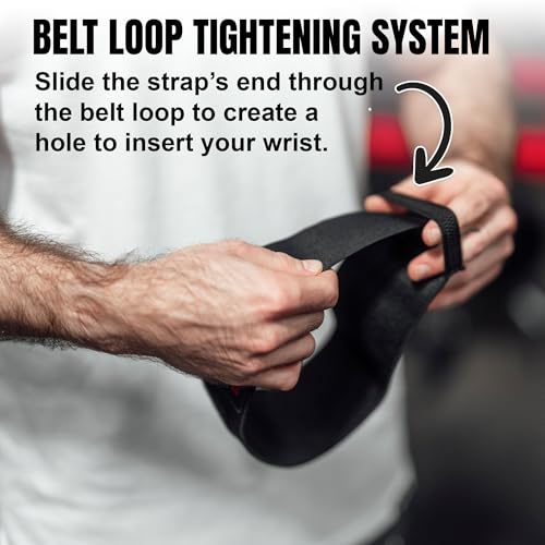 TuffWraps 16" Wrist Wraps: No Thumb Loops, Quality Gym Wrist Wraps for Weightlifting, Bench Press, Powerlifting, and Cross-Training—Try The Belt Loop Tightening System - color: Black/Pink