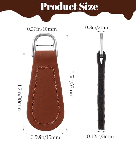 9 Pcs Purse Zipper Pull, Replacement Zipper Pull Tabs, Easy to Install Repair Extender for Jackets, Backpacks, Luggage, Wallets, Boots
