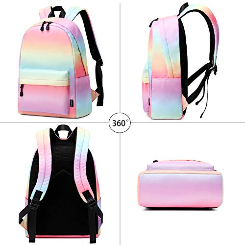 abshoo Lightweight Water Resistant Rainbow Backpacks For Teen Girls Women School Bookbags (Rainbow) - color: Rainbow