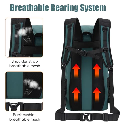 Bseash 30L Lightweight Hiking Backpack, Outdoor Sport Waterproof Travel Bag Daypack for Cycling Climbing Skiing (Blue Green) - color: Blue Green