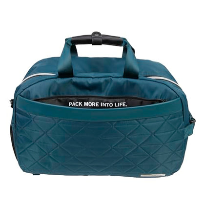 Kenneth Cole REACTION Emma 15" Convertible Duffel Carry On for Gym and Travel Bag, Deep Teal - color: Deep Teal, size: Carry-On 15-Inch