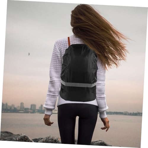 ibasenice Back Rain Cover Rear Bag Rain Covers Waterproof Back Covers Rucksacks Covers Waterproof School Bag - color: Black