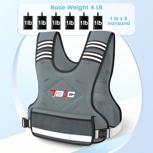 TB3C Adjustable Weighted Vest Woman, 4-10/11-20/20-30 LB Weight Vest for Women, Plus Size Womens Weighted Vest - color: Grey, size: 11-20LB