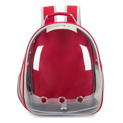 Cat Bubble Backpack Carrier for Small Medium Dogs Cats Carrying Bag, Airline Approved Pet Travel Carrying Bag Dog Hiking Walking Outdoor Backpack (Red) - color: Red