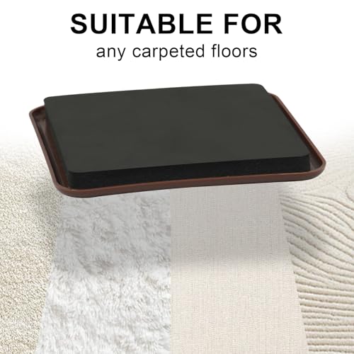 new space 8 Pack Furniture Sliders, 4.7 Inch Sliders for Furniture on Carpet for Sliding Heavy Furniture, Furniture Sliders for Carpeted Floors - Safeguard Carpeted Floors! - size: 4.7 inch