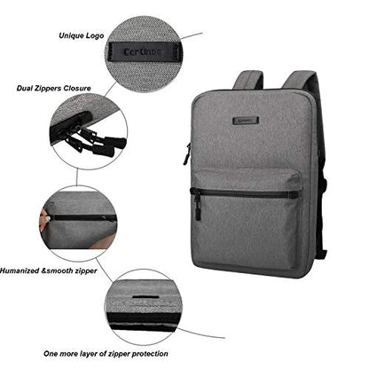 Backpack for Men Women Business Slim Backpack Computer Bags Lightweight Laptop Bag - for 14 15 15.6 20 inch Macbook - color: Dark Grey