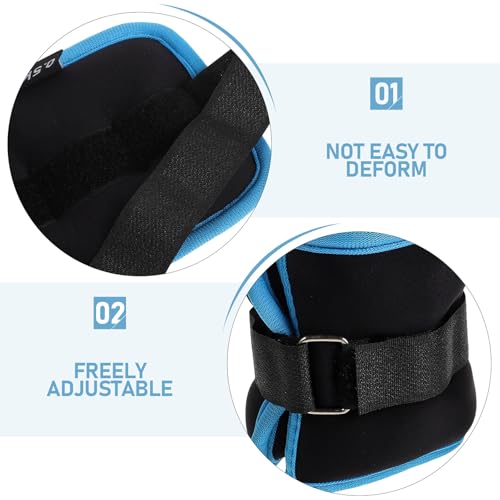 ULTECHNOVO Adjustable Ankle Weights 1kg (0.5kg X2) Soft Fitness Leg Training Sandbags for Running Yoga Strength Training Workout Equipment