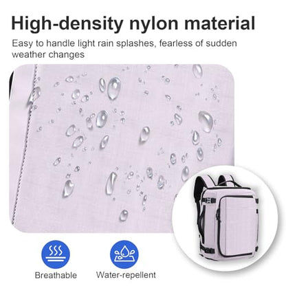 Carry On Travel Backpack with Shoe Compartment Flight Approved Laptop Backpack Expandable Work Business Backpack for Women Men Casual Daypack, Purple - color: Purple, style: A