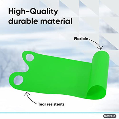 Superio Snow Slider Mat, Flexible Snow Sled Flying Carpet, Roll up Sleds for Kids 36" / Adults 54" Lightweight Plastic Snowboard Sled, 1 Pack - color: Green, size: 54"