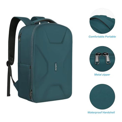 MOSISO 15.6-16 inch 35L Laptop Backpack with USB Charging Port for Women Men, Waterproof Hardshell Travel Business Computer Bag, Anti-Theft Daypack with Luggage Strap, Teal Green - color: Teal Green