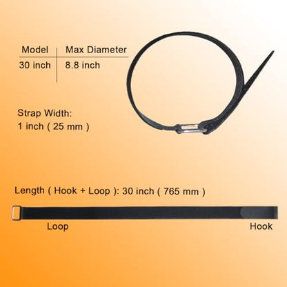 30 inch Reusable Extend Securing Strap - Fastening Cable Strap - 16 PACK Adjustable Nylon Hook and Loop Cable Tie Down Strap - size: 1 x 30 in