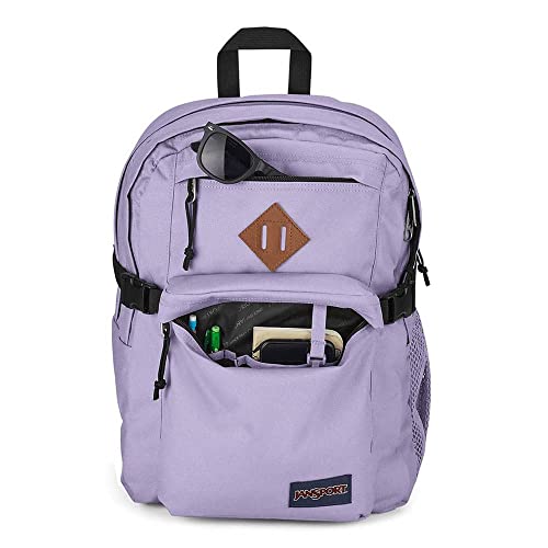 JanSport Main Campus Backpack - Travel or Work backpack w 15-Inch Laptop Sleeve and Dual Water Bottle Pockets, Pastel Lilac - color: Pastel Lilac
