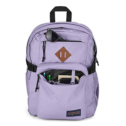JanSport Main Campus Backpack - Travel or Work backpack w 15-Inch Laptop Sleeve and Dual Water Bottle Pockets, Pastel Lilac - color: Pastel Lilac