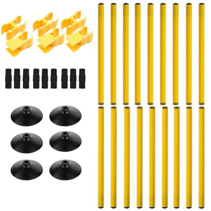 Adjustable Height Agility Hurdle Set Multi-Function Soccer Trainning Pole Set Coaching Sticks with Rubber Base - color: 3.3 FT