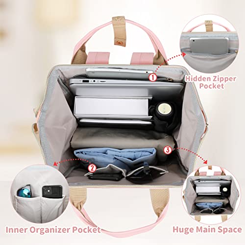 ZOMAKE 15.6 Inch Travel Laptop Backpack for Women Men, Anti Theft Water Resistant Bag Daypack Computer Bag Business Work Cute Backpacks(Donut) - color: Donut