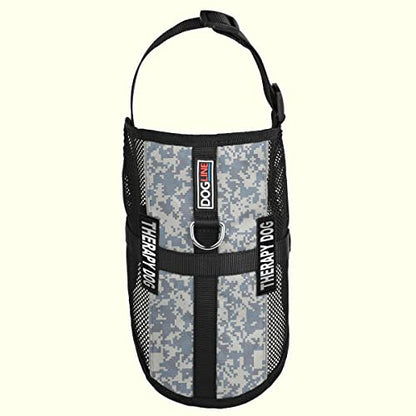 Dogline MaxAire Vest Therapy Dog Removable Patch Adjustable Harness Reflective for Puppies Small Medium and Large Dogs 13 by 16 Inch Girth Urban Camo - color: Urban Camo, size: Girth 13 by 16"