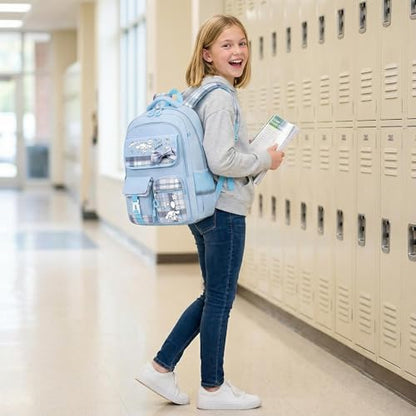 PINAKA Teenage Backpack with Large Capacity and Lightweight Design Cute Student bag Suitable for Both Boys and Girls