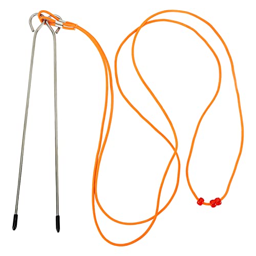 Golf Alignment Stick Swing Trainer Aid, Golf Training Equipment with Adjustable Elastic String 2.5M - 5M, Metal Posture Corrector for Putting and Swing Practice