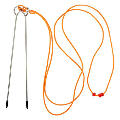 Golf Alignment Stick Swing Trainer Aid, Golf Training Equipment with Adjustable Elastic String 2.5M - 5M, Metal Posture Corrector for Putting and Swing Practice