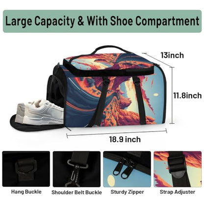 Gym Backpack, Water Resistant Carry-On Bag with Padded Shoulder Straps