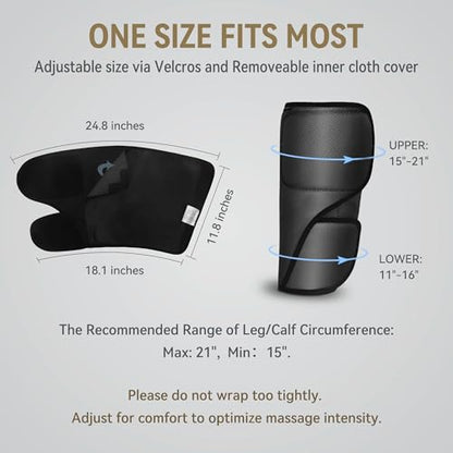FIT KING Air Compression Leg Massager with Heat - Great Gift for Wife Mom Dad