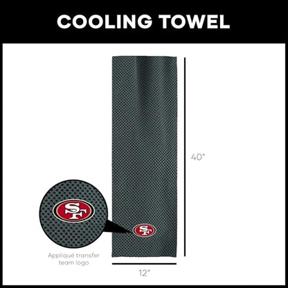 Northwest NFL San Francisco 49ers Cooling Towel, 12" x 40", Charcoal - color: San Francisco 49ers