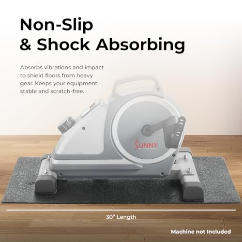 Sunny Health & Fitness Equipment Mat – Multiple Size Options – Non-Slip Floor Protection Pad for Treadmill, Bike, Elliptical, Yoga or Standing Desk and other Exercise Equipment - style: Extra Small 30”