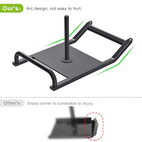 Dolibest Weight Sled, Fitness Sled, Workout Sled for Fitness Strength Training and Speed Improvement, Push-Pull Prowler Training, Suitable for 1-2" Weight Plates, Black - color: Black Pull-Push Sled-3