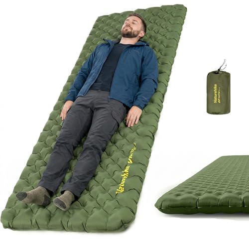 Naturehike 27oz Ultralight Sleeping Pad, Insulated Inflatable Sleeping Pad 4.6R, Lightweight Sleeping Mat for Camping, Hiking, Backpacking, with Air Pump Sack - size: Rectangular XL