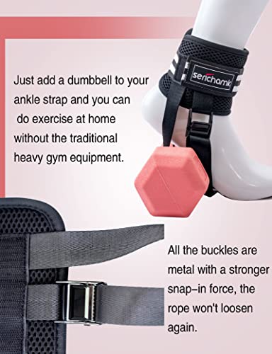 Adjustable Adjustable Feet Dumbbell Attachment,Feet Weight Lifting-Foot Weights for Exercise, Leg Extensions,Tibialis Trainer,Leg Lift Exercise Equipment - color: Style 1-Black 2pc