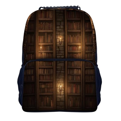 Supdreamc Backpack Lightweight Anti-Theft Multipurpose Library Bookshelf Vintage Shoulder Bag Large Capacity Travel Hiking Backpack With Padded Straps - color: Pattern 427