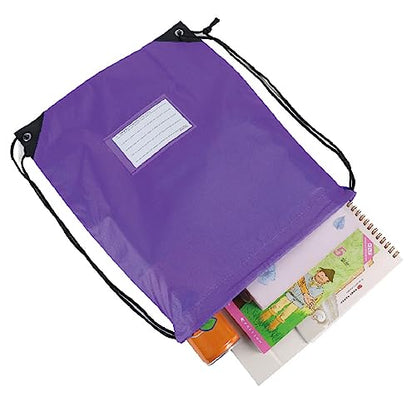 CODOBON 50 Pack Drawstring Bags,Bulk Draw String Backpack, DIY Gym Sports Cinch Bag Sackpack for Women Men, Purple - color: Purple