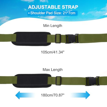 PATIKIL Carrying Beach Chair Straps, Adjustable Beach Chair Straps Shoulder Carrying Straps for Folding Chair Backpack, Dark Green - color: Dark Green