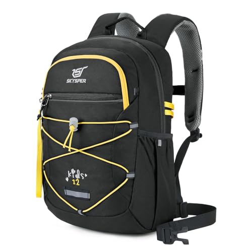 SKYSPER Kids Backpack 12L Children School Bag Child Boy Girl Pack Ages 4-8 for Traveling Day Trips Classes Camping(Black) - color: Black, size: Small