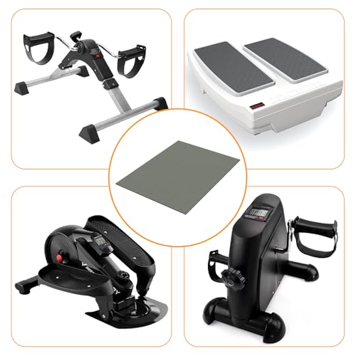 Double Non-Slip Workout Mat for Ellipse Leg Exerciser, Ellipse Machine Mat, Exercise Mat for Under Desk Ellipticals, Suitable for Electric Seated Foot Pedal Exerciser, 23.6" × 19.7" - size: 19.7"L x 23.6"W x 0.1"Th