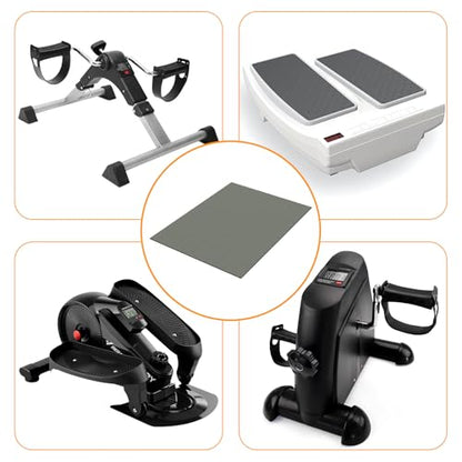 Double Non-Slip Workout Mat for Ellipse Leg Exerciser, Ellipse Machine Mat, Exercise Mat for Under Desk Ellipticals, Suitable for Electric Seated Foot Pedal Exerciser, 23.6" × 19.7" - size: 19.7"L x 23.6"W x 0.1"Th